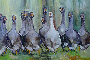 Gänseherde